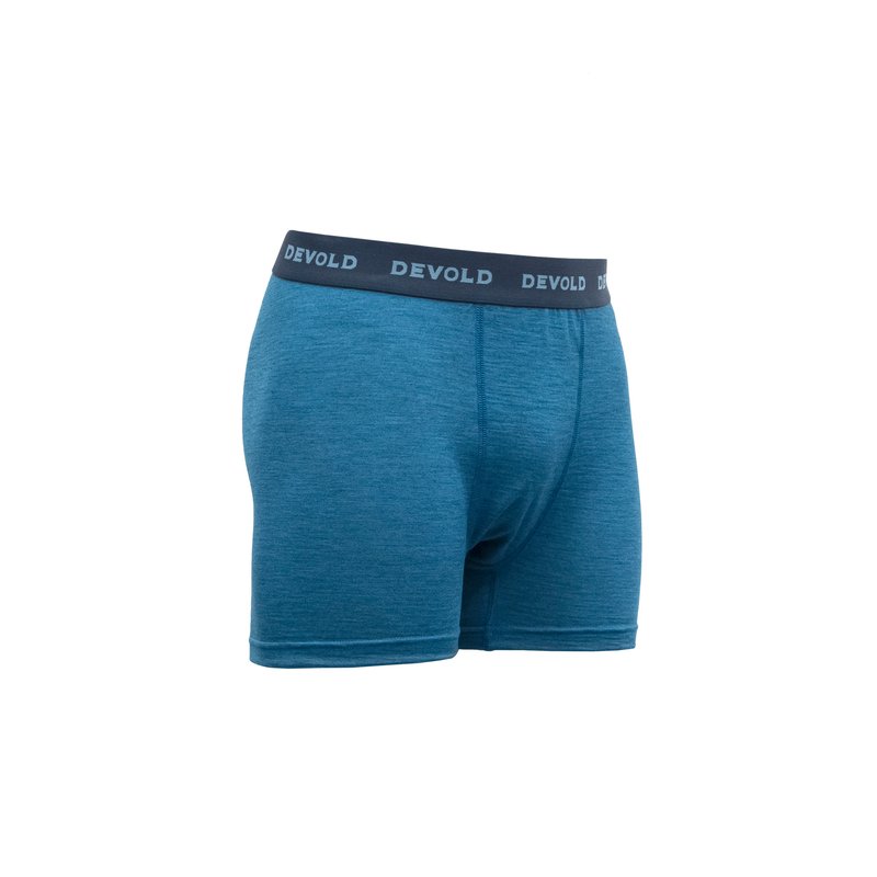 BREEZE MERINO BOXER 2PK MAN BLACK/BLUE MELANGE - Devold New Zealand