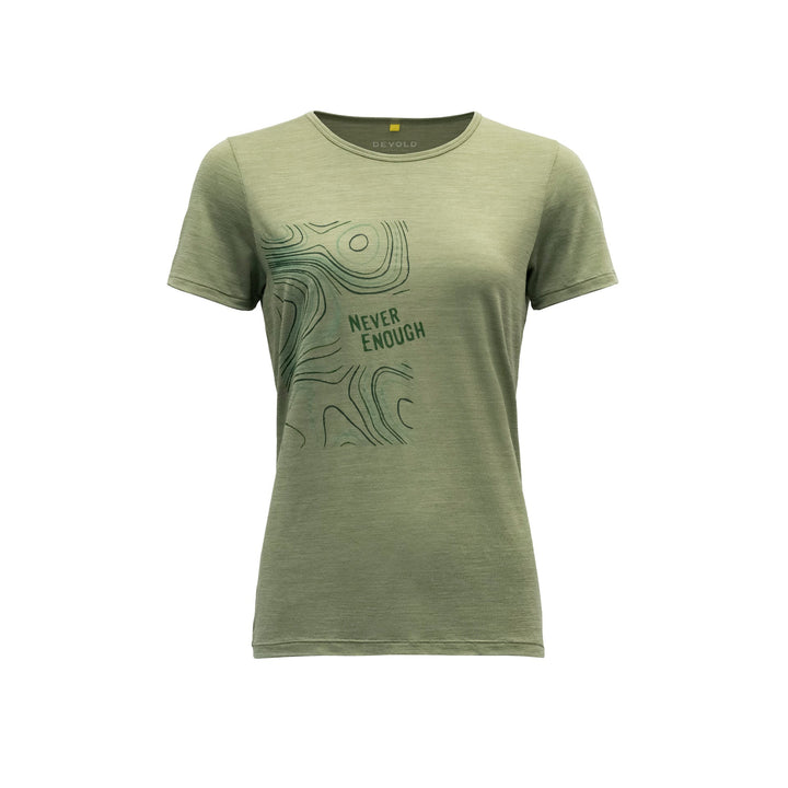 HELLESYLT MERINO 130 TEE WOMAN LICHEN - Devold New Zealand