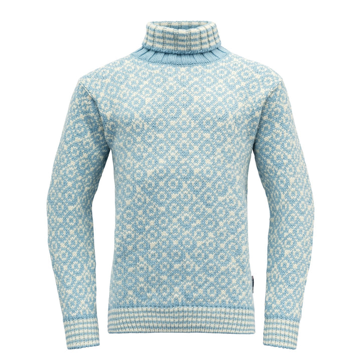 SVALBARD SWEATER HIGH NECK CAMEO/OFFWHITE - Devold New Zealand
