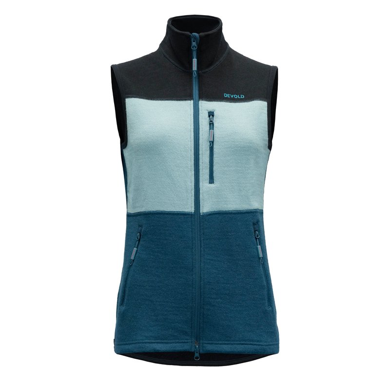 THERMO WOOL VEST WMN ‘FLOOD/CAMEO/INK’ - Devold New Zealand