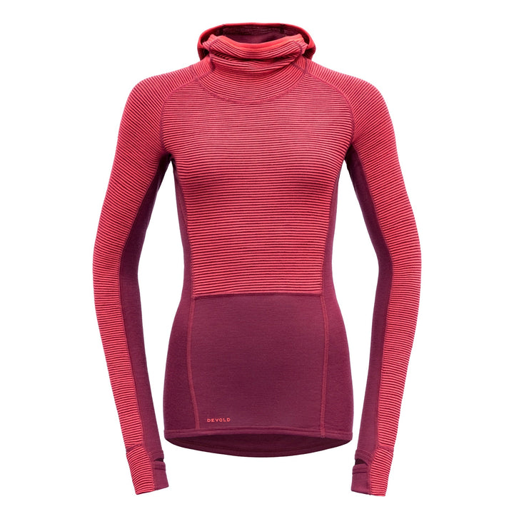 TUVEGGA MERINO HOODIE WMN POPPY - Devold New Zealand