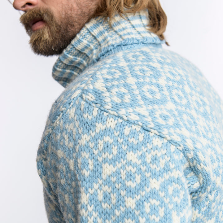 Svalbard Wool High Neck Sweater Cameo/Offwhite