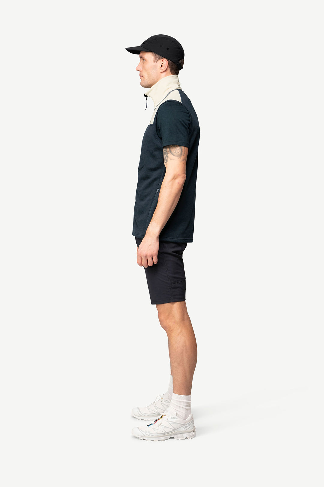 EXPLORER MERINO VEST MAN INK/RAW WHITE