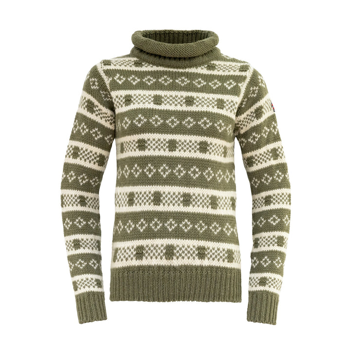 ALNES SWEATER WITH ROLL NECK ANTHRACITE/GREY MELANGE - Devold New Zealand