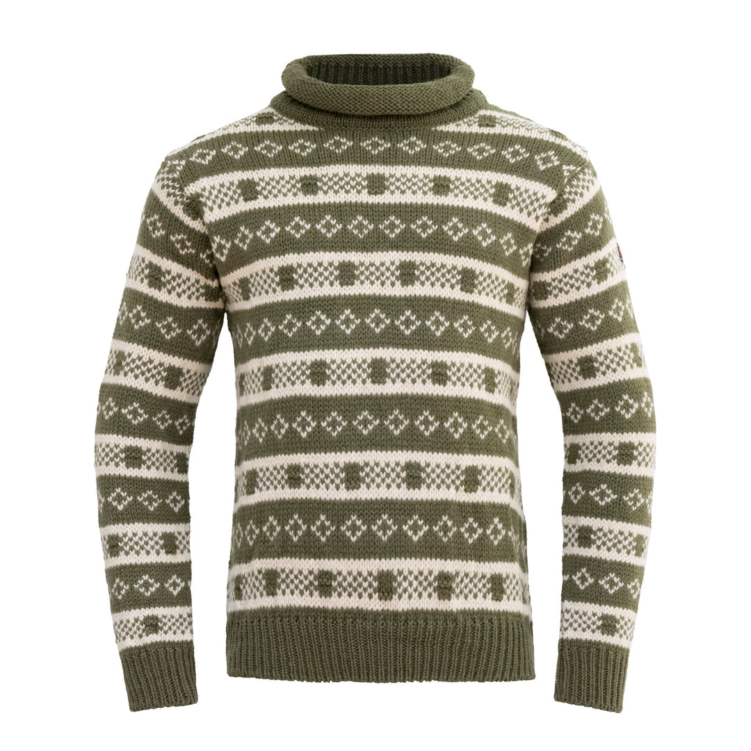 ALNES SWEATER WITH ROLL NECK ANTHRACITE/GREY MELANGE - Devold New Zealand