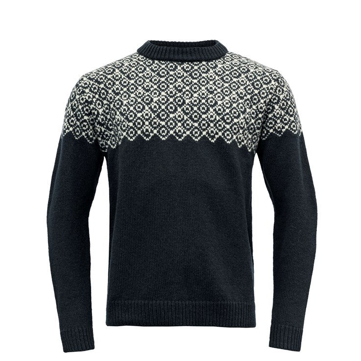 BJORNOYA SWEATER CREW NECK INK/OFF WHITE - Devold New Zealand