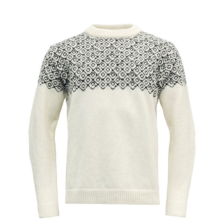 BJØRNØYA WOOL SWEATER OFFWHITE/INK - Devold New Zealand