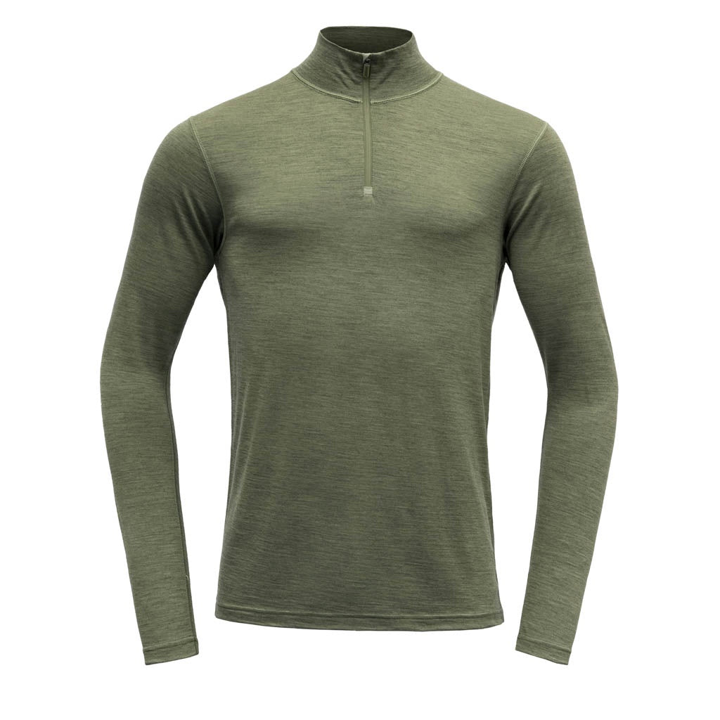 BREEZE MERINO 150 ZIP NECK MAN LICHEN MELANGE - Devold New Zealand