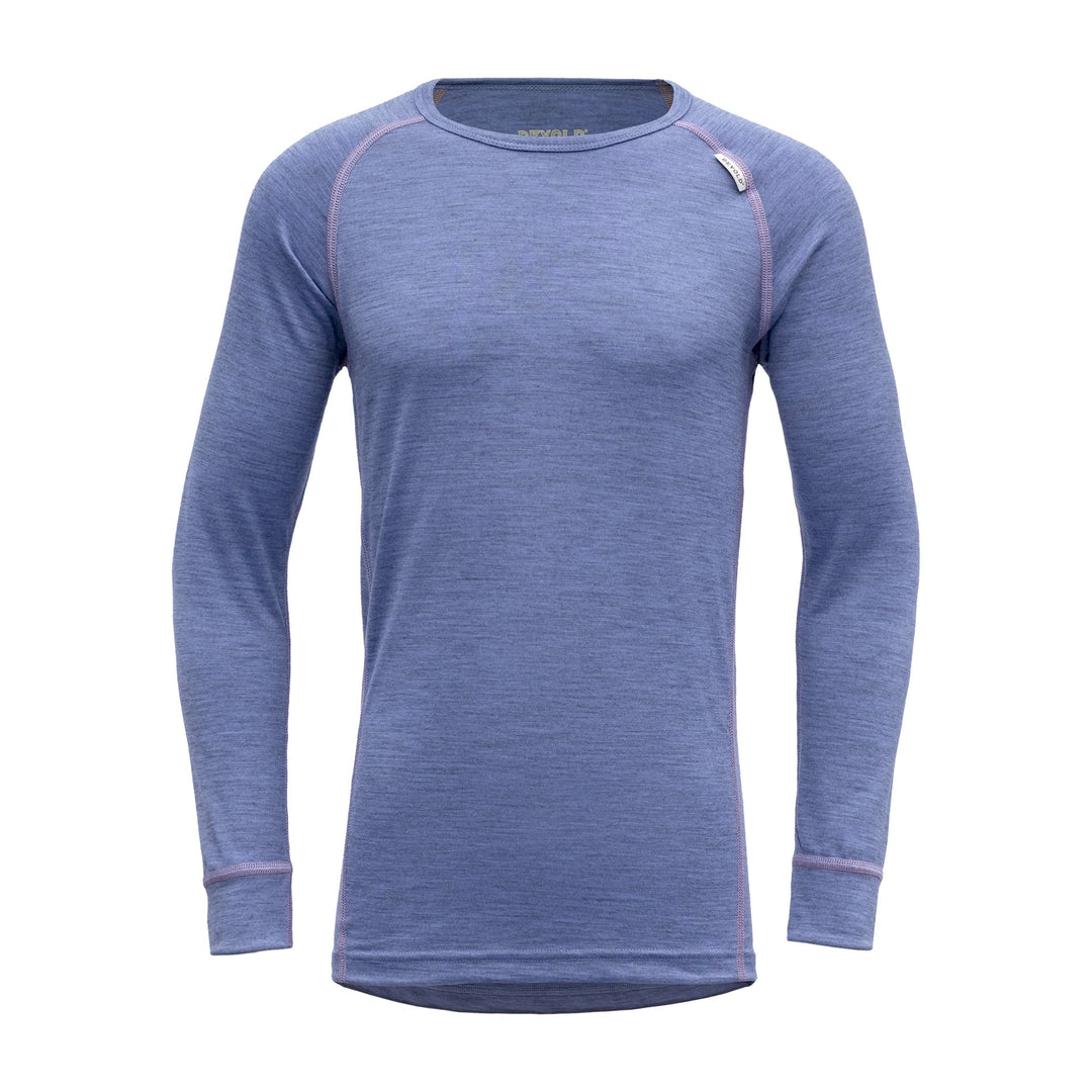 BREEZE MERINO SHIRT JUNIOR BLUEBELL MELANGE - Devold New Zealand