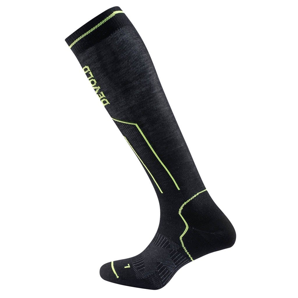 COMPRESSION SPORT SOCK BLACK/GREEN - Devold New Zealand