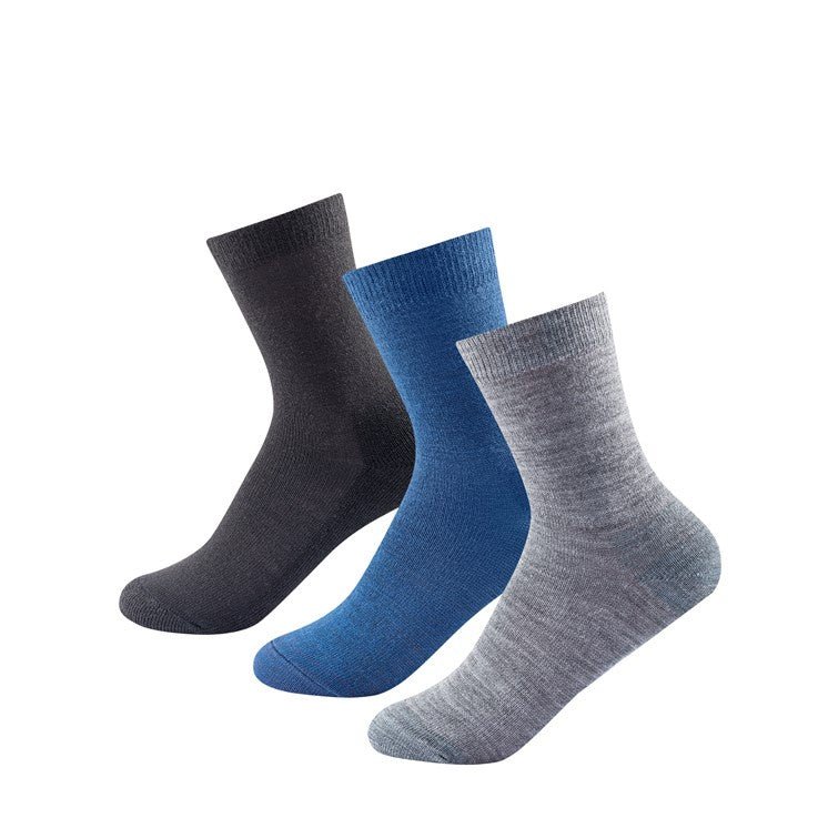 DAILY MERINO LIGHT SOCK 3PK INDIGO MIX - Devold New Zealand