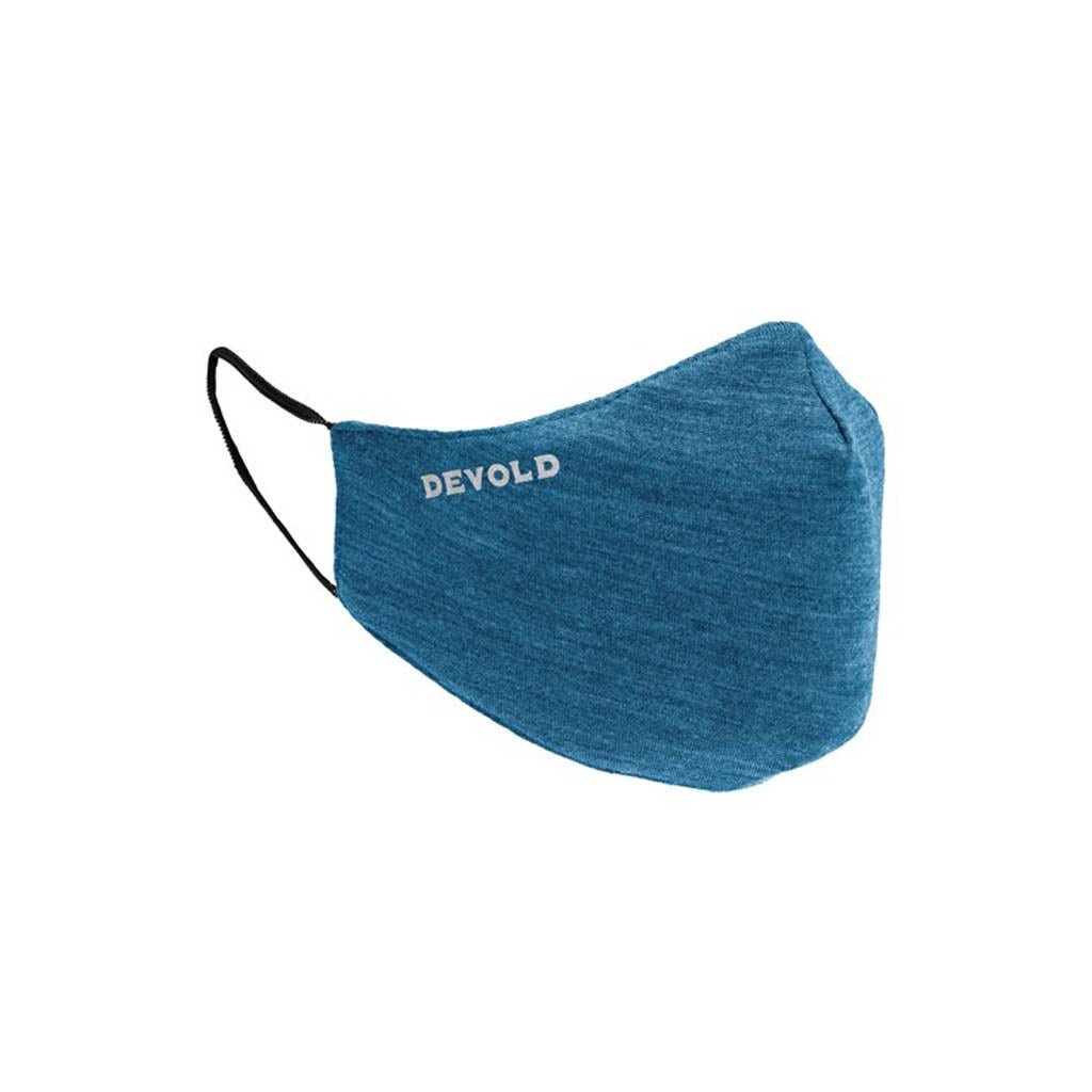 DEVOLD WOOL FACE MASK BLUE MELANGE - Devold New Zealand