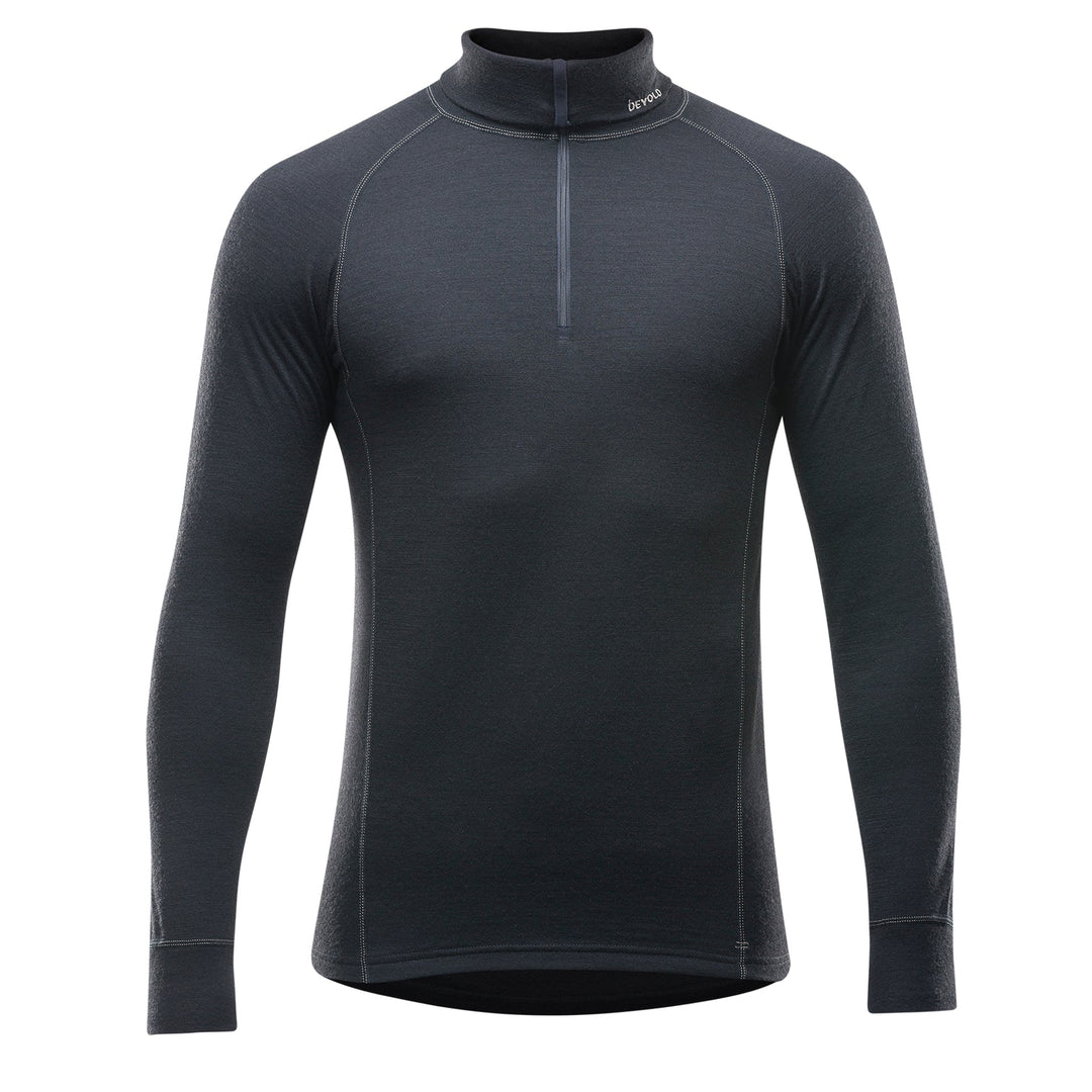 DUO ACTIVE 205 ZIP NECK MAN ‘BLACK’ - Devold New Zealand