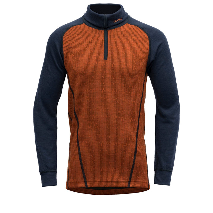 DUO ACTIVE JUNIOR ZIP NECK FLAME - Devold New Zealand