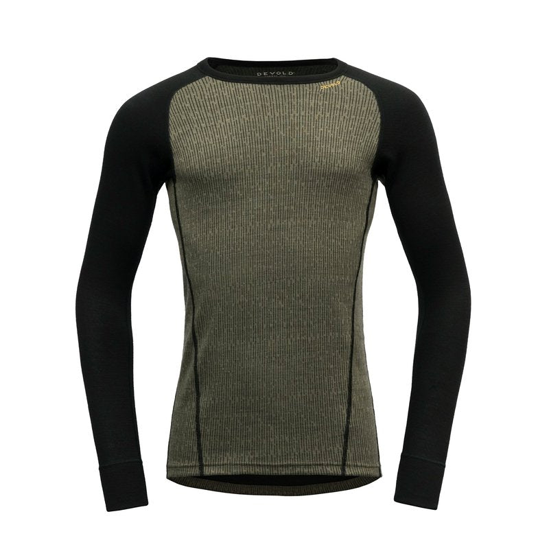 DUO ACTIVE MERINO 205 SHIRT MAN LICHEN/CAVIAR - Devold New Zealand