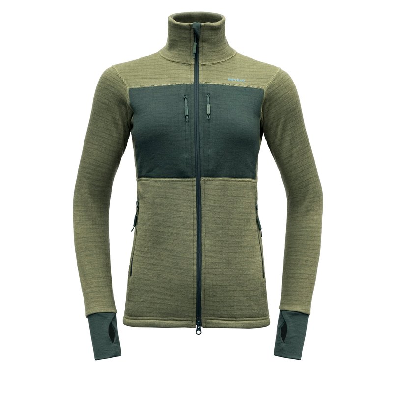 EGGA GRID JKT WOMAN ‘LICHEN/WOODS’ - Devold New Zealand