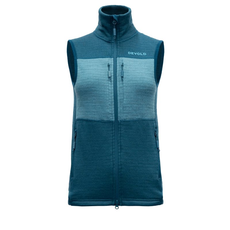 EGGA GRID VEST WOMAN ‘FLOOD/MOON’ - Devold New Zealand