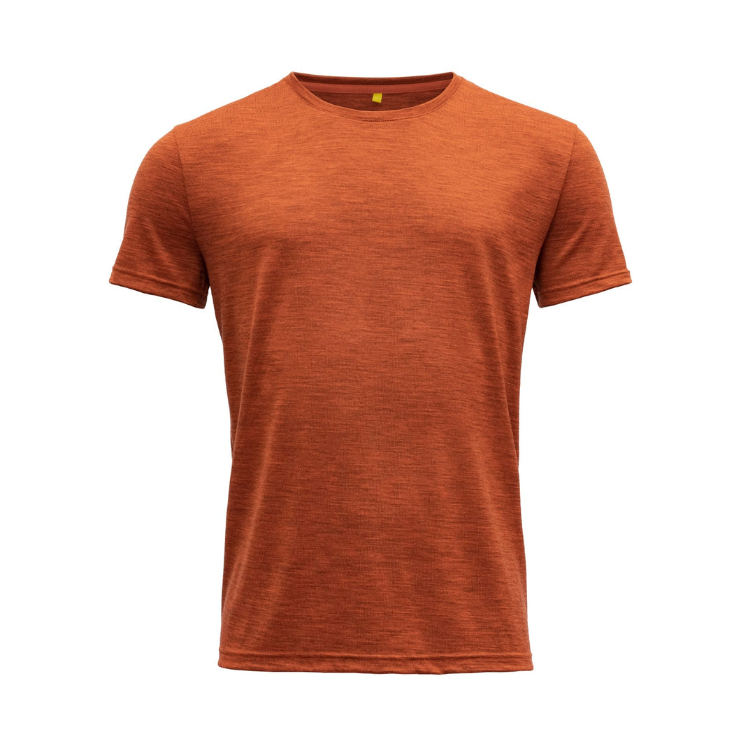 EIKA MERINO 150 TEE MAN 'BRICK MELANGE' - Devold New Zealand