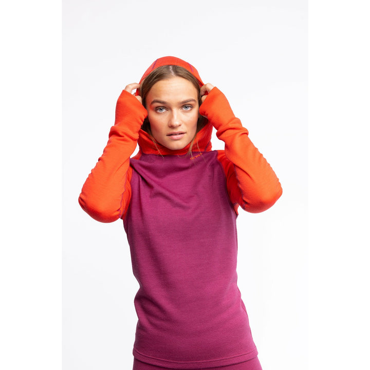 EXPEDITION WOMAN HOODIE BEETROOT - Devold New Zealand