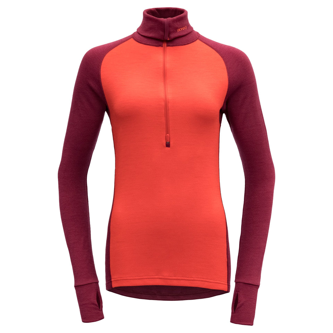 EXPEDITION WOMAN ZIP NECK BEETROOT - Devold New Zealand