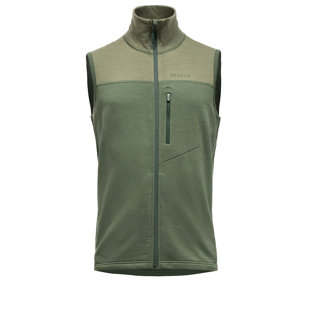 EXPLORER MERINO VEST MAN FOREST/LICHEN - Devold New Zealand