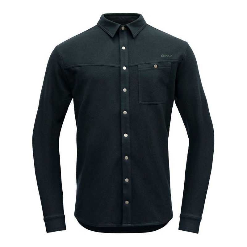 KEIPEN MERINO BUTTON SHIRT MAN INK - Devold New Zealand