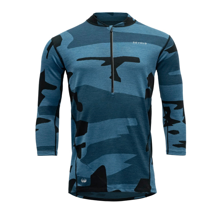KLØVSTIEN MERINO 3/4 SLEEVE MAN 'BLUE' - Devold New Zealand