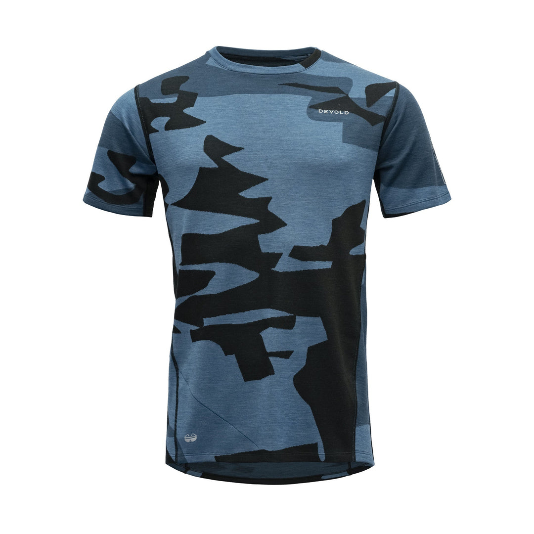 KLØVSTIEN MERINO TEE MAN 'BLUE' - Devold New Zealand