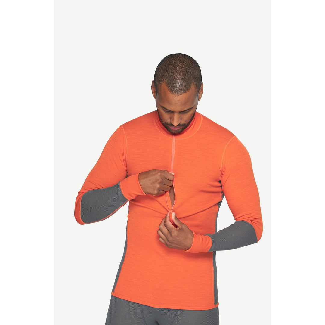 Men's Wool Mesh Merino 190 Zip Neck - Devold New Zealand