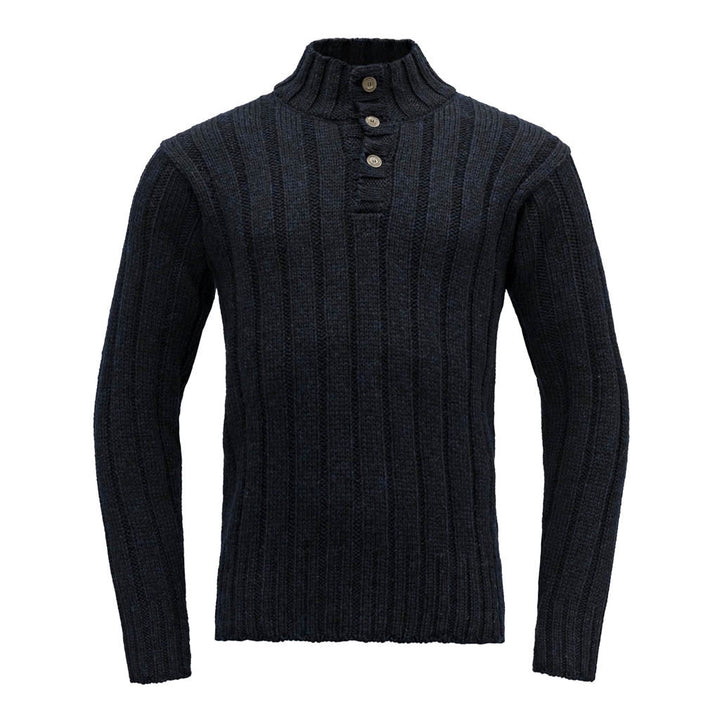 NANSEN RIB KNIT DARK BLUE MELANGE - Devold New Zealand