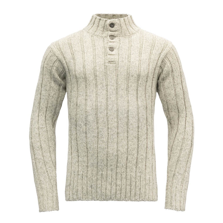 NANSEN RIB KNIT GREY MELANGE - Devold New Zealand