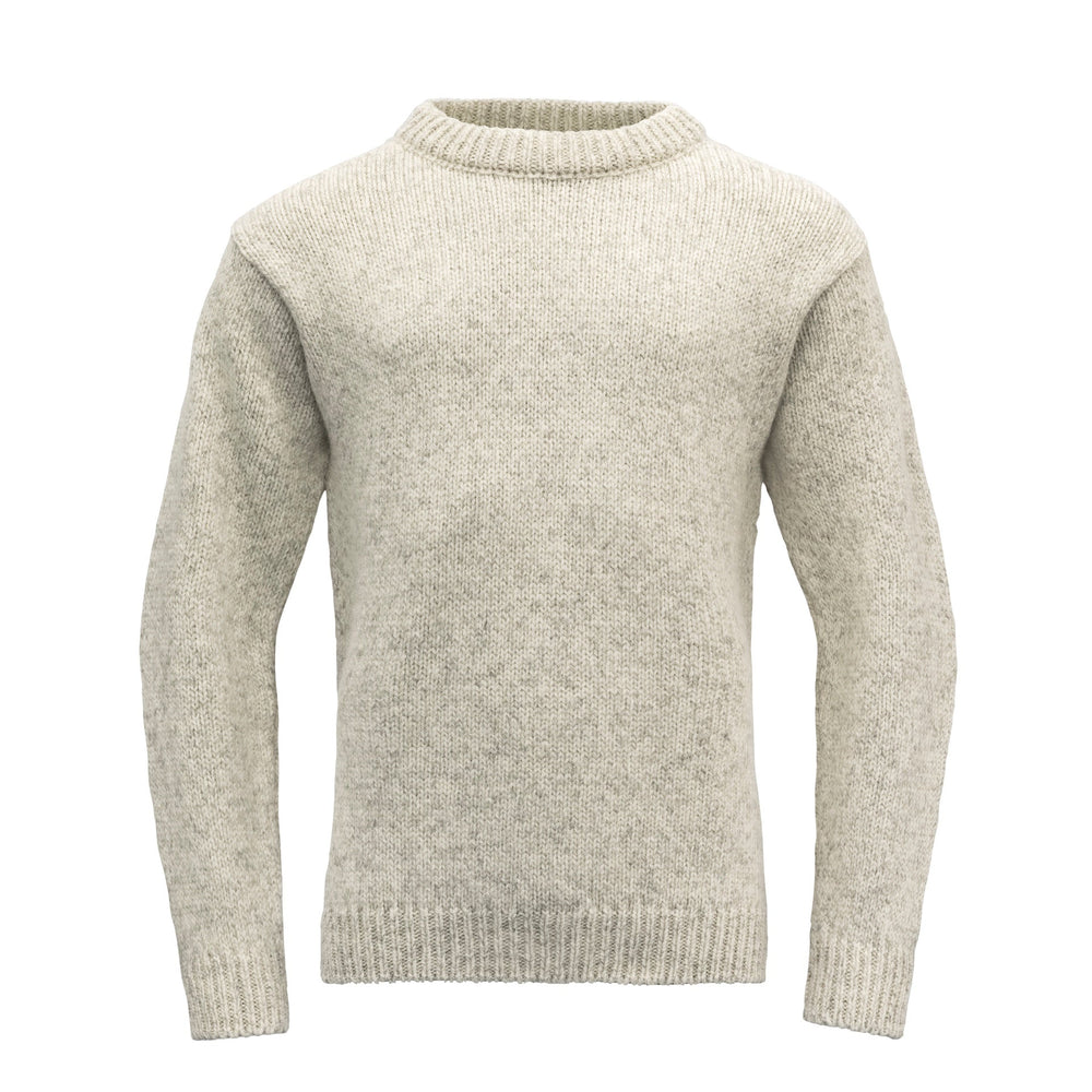 NANSEN SWEATER NECK CREW GREY MELANGE - Devold New Zealand