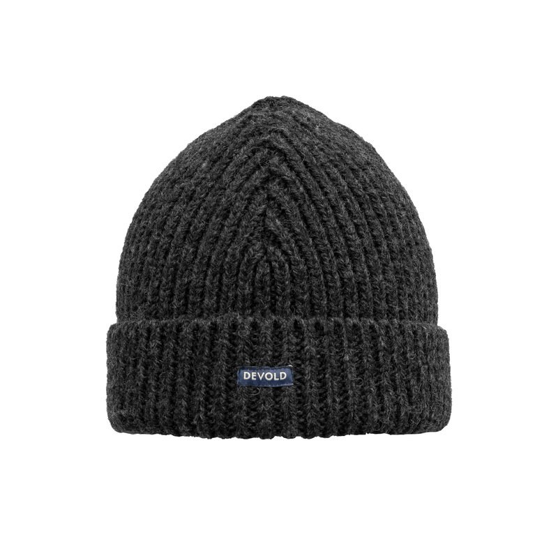 NANSEN WOOL BEANIE ANTHRACITE - Devold New Zealand