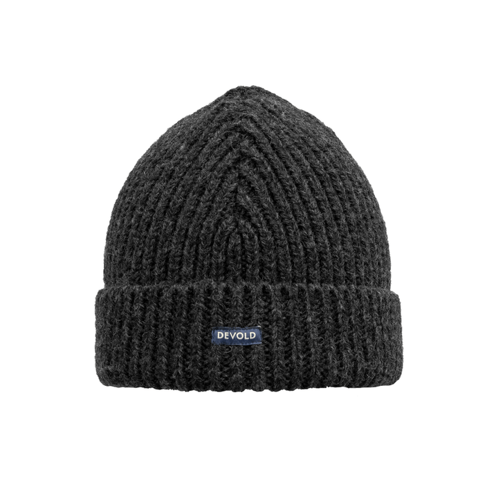 NANSEN WOOL BEANIE ANTHRACITE - Devold New Zealand