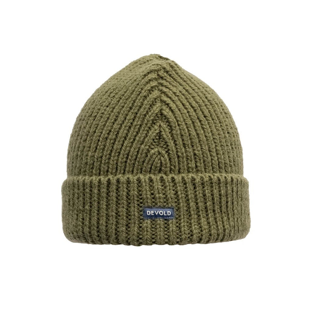 NANSEN WOOL BEANIE OLIVE - Devold New Zealand