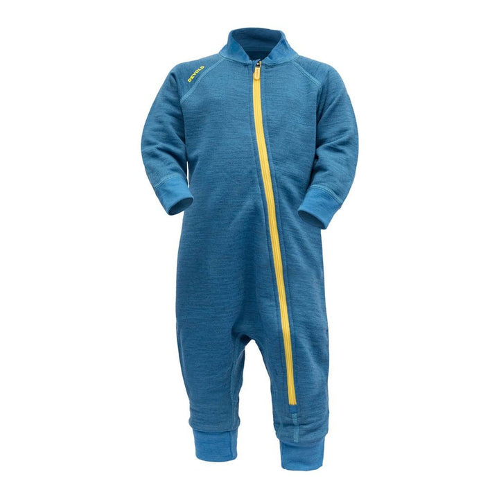 NIBBA BABY WOOL PLAYSUIT BLUE MELANGE - Devold New Zealand