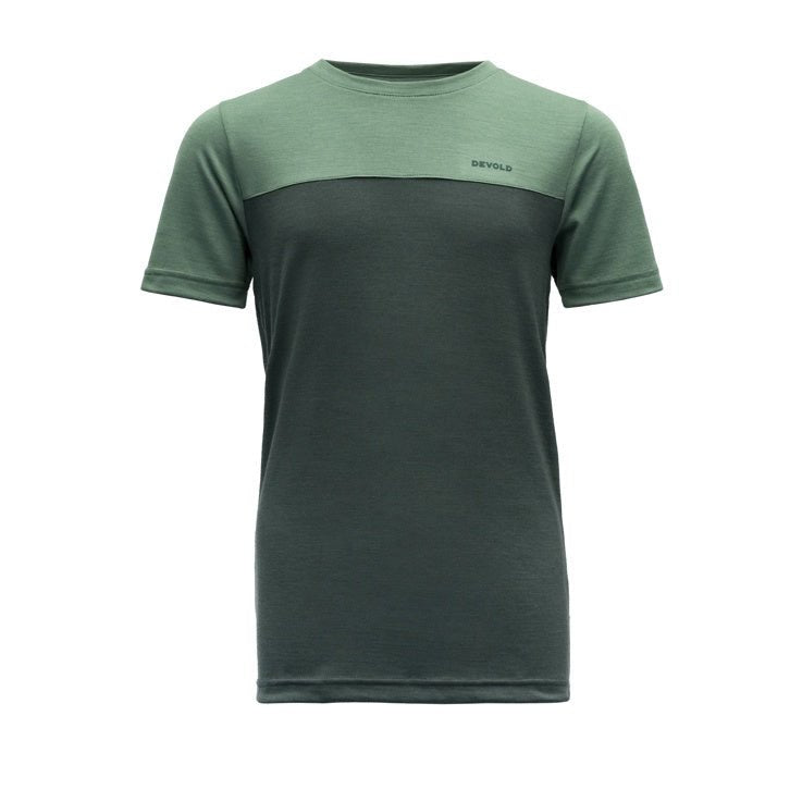 NORANG MERINO TEE JUNIOR 'WOODS/GRASS' - Devold New Zealand