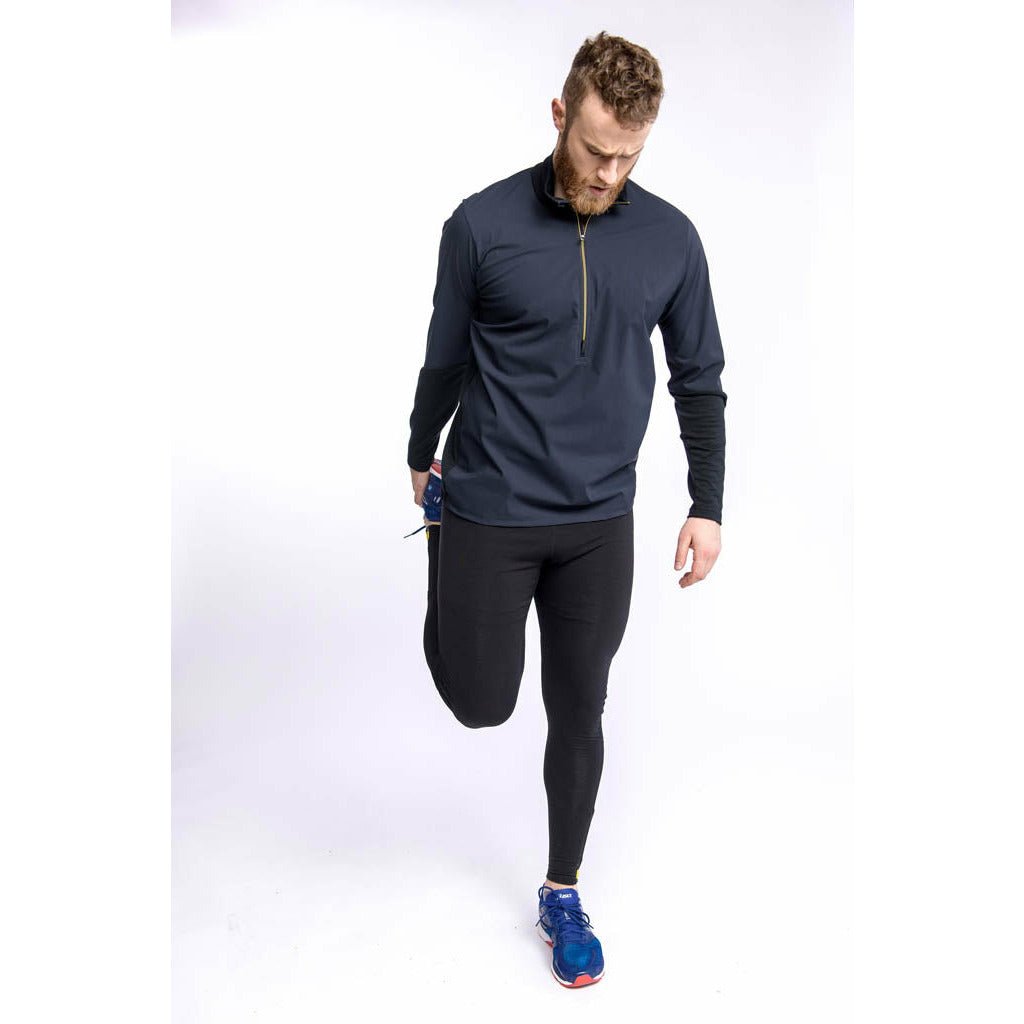 RUNNING COVER MAN ZIP NECK CAVIAR - Devold New Zealand