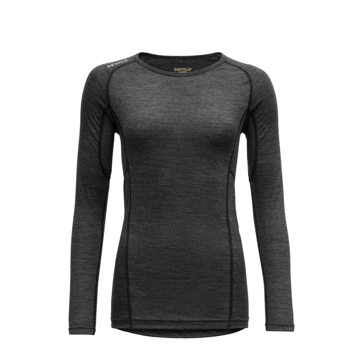 RUNNING MERINO 130 SHIRT WOMAN ANTHRACITE - Devold New Zealand
