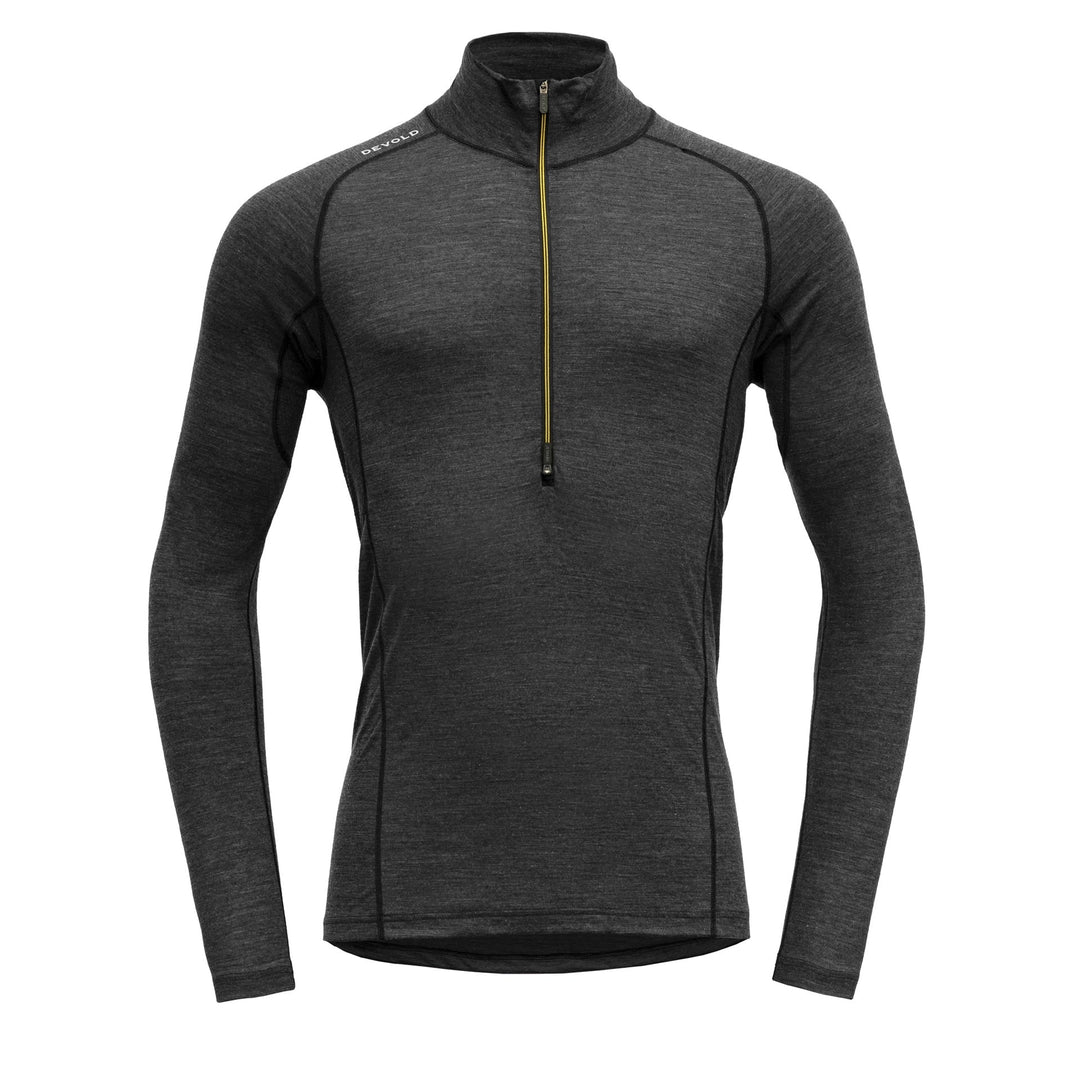 RUNNING MERINO 130 ZIP NECK MAN ANTHRACITE - Devold New Zealand