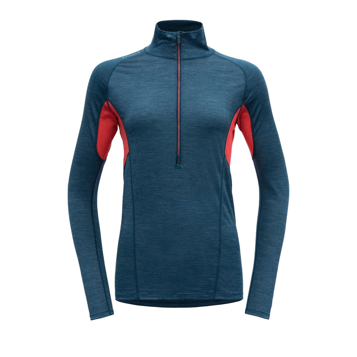 RUNNING MERINO 130 ZIP NECK WMN FLOOD - Devold New Zealand