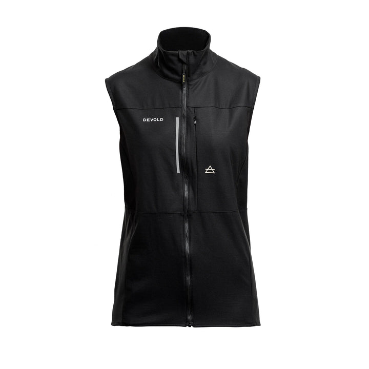 RUNNING MERINO VEST WOMAN CAVIAR - Devold New Zealand