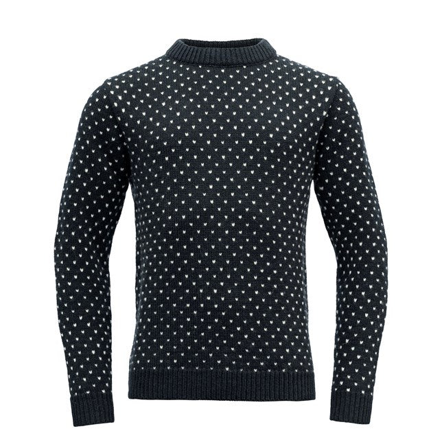 SORISEN SWEATER CREW NECK INK/OFFWHITE - Devold New Zealand