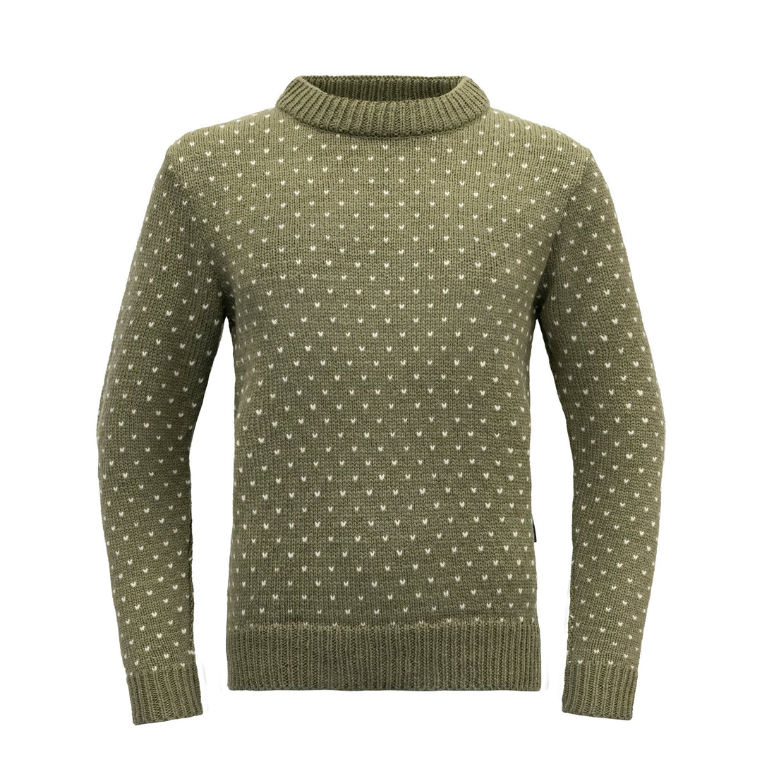 SORISEN SWEATER "LICHEN/OFFWHITE" - Devold New Zealand