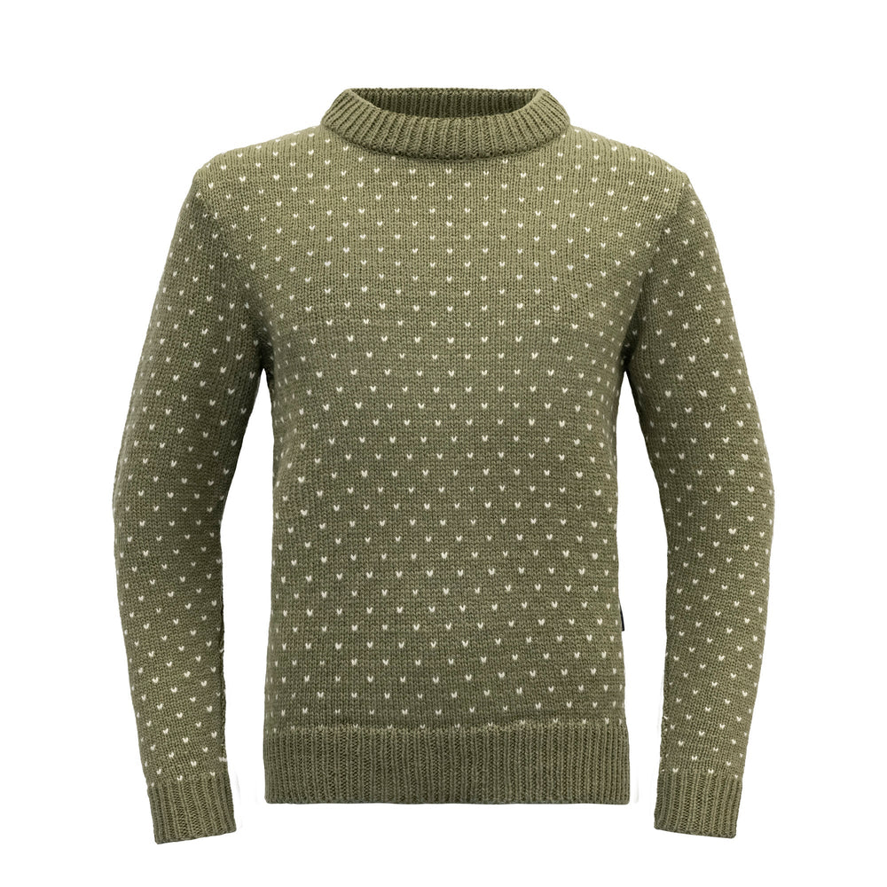 SORISEN SWEATER "LICHEN/OFFWHITE" - Devold New Zealand