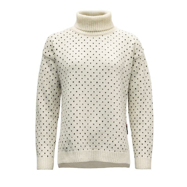 SORISEN WOOL HIGH NECK WMN, 'OFF WHITE/INK' - Devold New Zealand