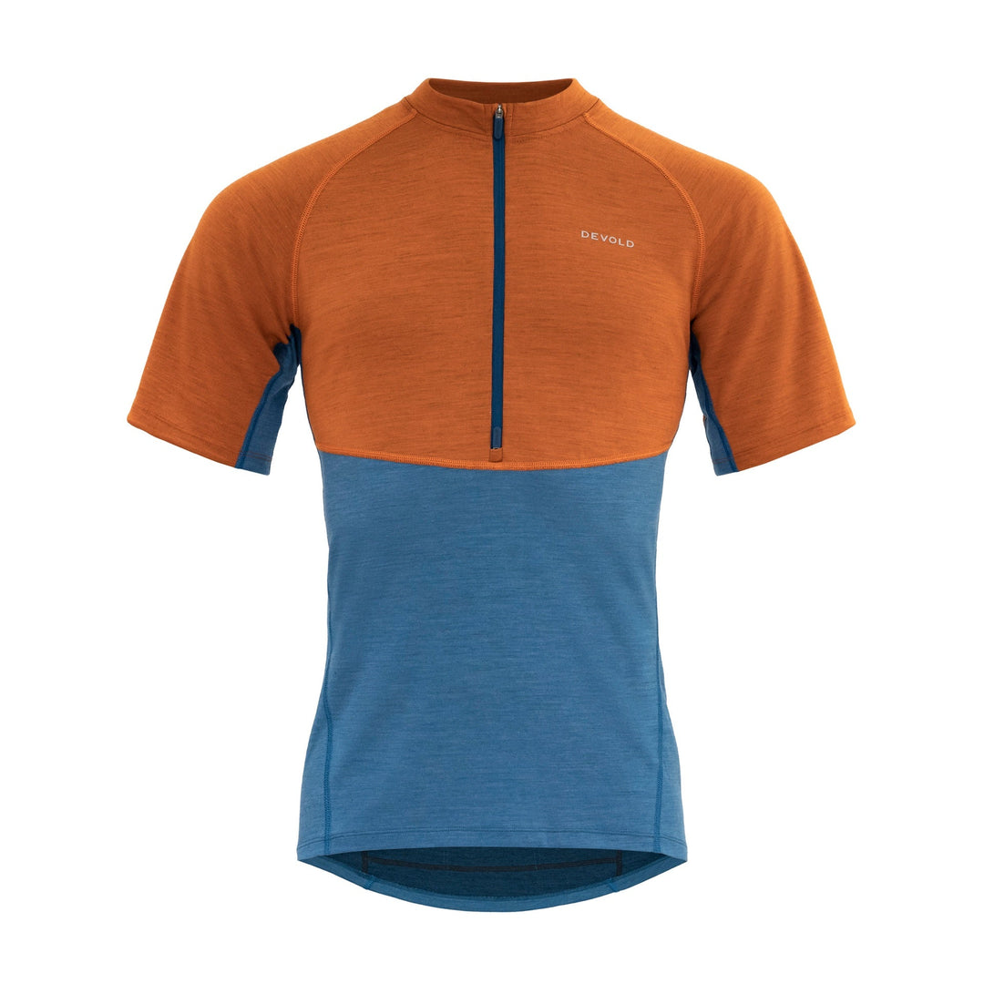 STANDAL MERINO TEE ZIP NECK MAN BLUE - Devold New Zealand