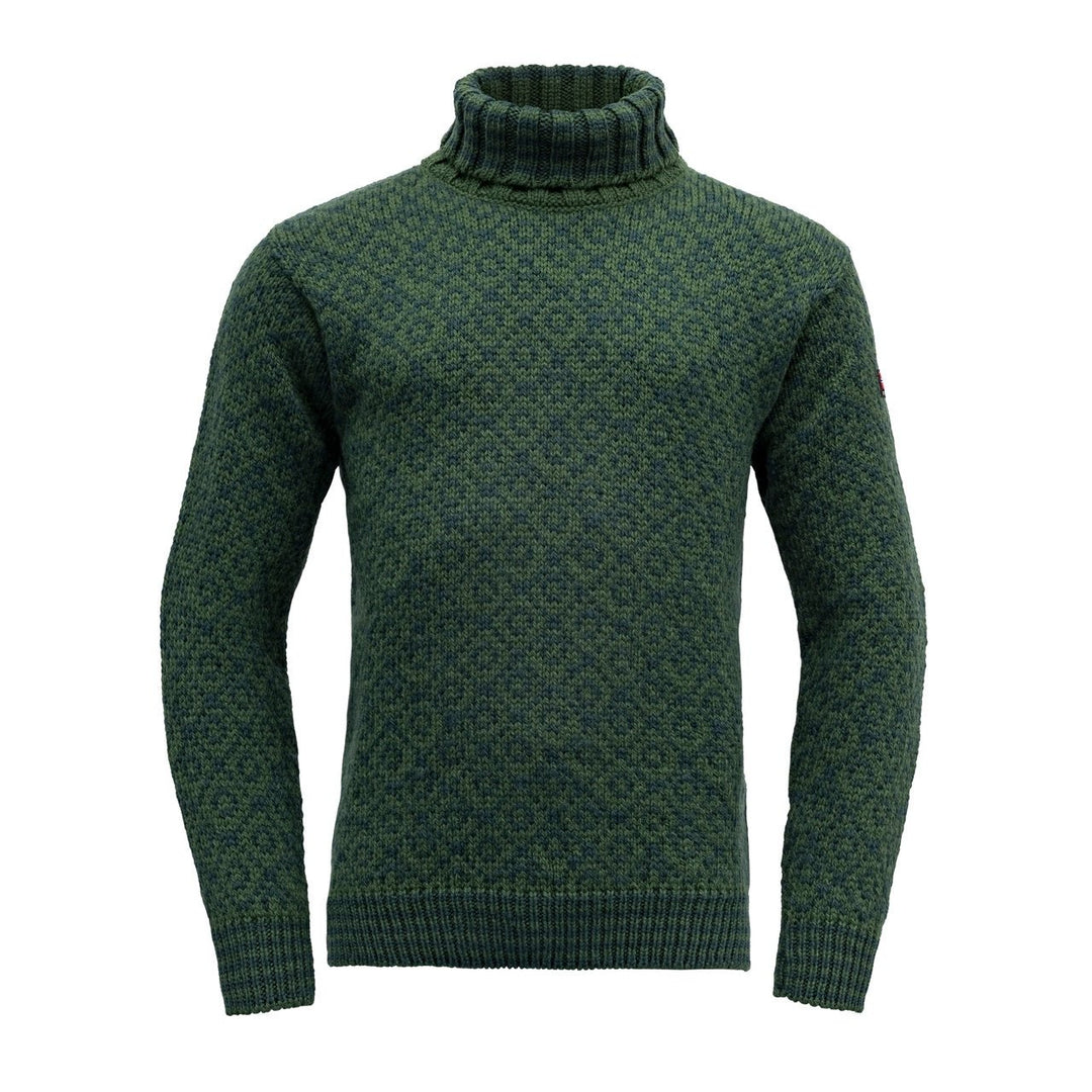 SVALBARD SWEATER HIGH NECK FOREST/WOODS - Devold New Zealand