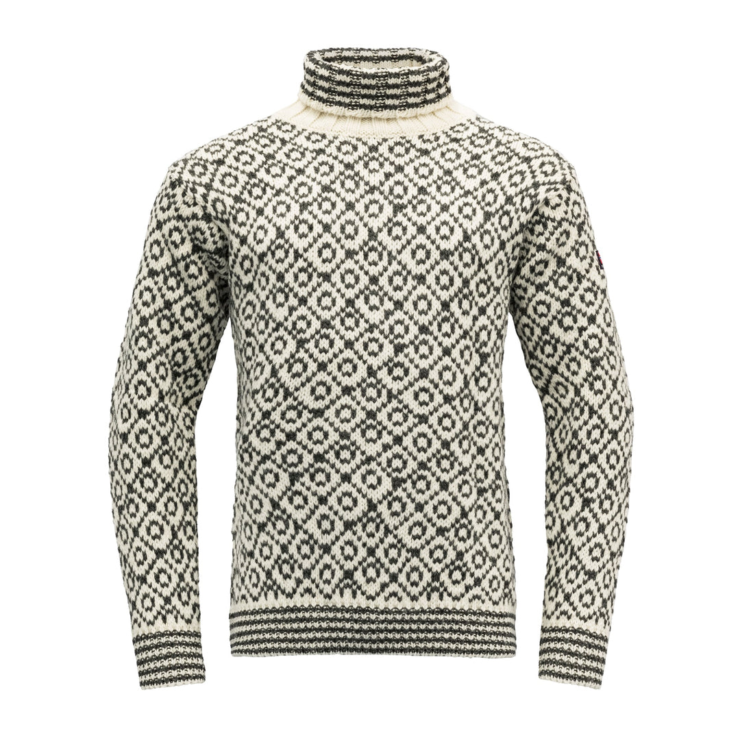 SVALBARD SWEATER HIGH NECK OFFWHITE/ANTH - Devold New Zealand