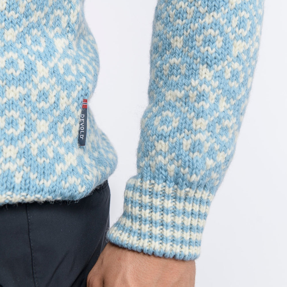 Svalbard Wool High Neck Sweater Cameo/Offwhite - Devold New Zealand